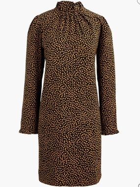 J.Crew Ruffled Neck Contemporary Shift Dress Size 2